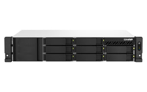 QNAP TS-864EU-RP NAS Rack (2U) Intel® Celeron® N5095 8 GB DDR4 0 TB QNAP Turbo System Schwarz