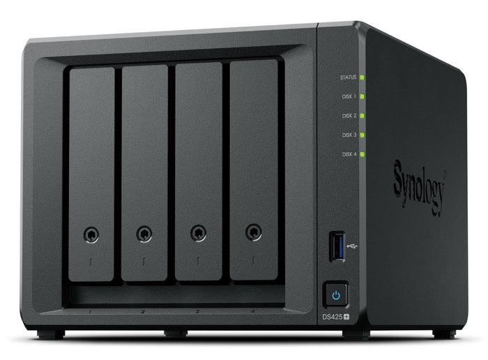 Synology DiskStation DS425+ NAS & Speicherserver Intel® Celeron® J4125 2 GB DDR4 0 TB Schwarz