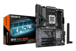 GIGABYTE B840 EAGLE WIFI6E Mainboard - AMD Ryzen 9000 Prozessoren, 8+2+2 Phasen VRM, bis zu 8200MHz DDR5(O.C), 2xPCIe 4.