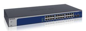 NETGEAR XS724EM Managed L2 10G Ethernet (100/1000/10000) 1U Blau, Grau