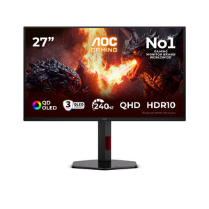 AOC G4 Q27G4ZDRAD Computerbildschirm 67,3 cm (26.5") 2560 x 1440 Pixel Quad HD OLED Schwarz, Rot