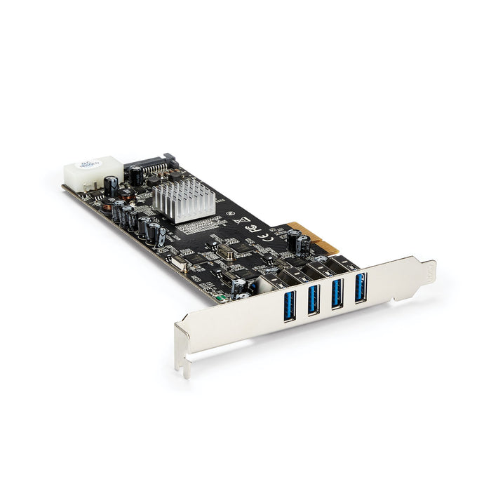 StarTech.com 4 Port USB 3.0 (5 Gbit/s) PCIe Karte mit 4 dedizierten 5 Gbit/s Kanälen (USB 3.1 Gen 1) - UASP - SATA / LP4