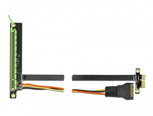 DeLOCK Riser Karte PCI Express x1 zu x16 mit flexiblem Kabel 80 cm