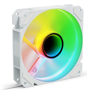 Sharkoon SHARK Mirror RGB PWM REVERSE Computergehäuse Ventilator 12 cm Weiß 1 Stück(e)
