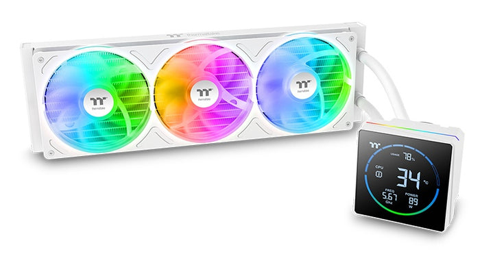 Thermaltake TH360-S V3 ARGB Prozessor All-in-One-Flüssigkeitskühler 12 cm Schwarz, Weiß 1 Stück(e)