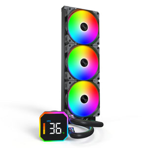 Montech HyperFlow Digital 360 Prozessor All-in-One-Flüssigkeitskühler 12 cm Schwarz 1 Stück(e)