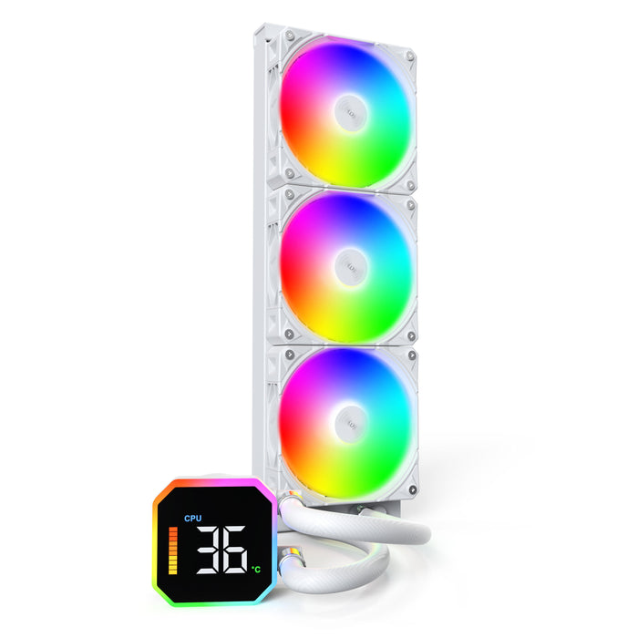 Montech HyperFlow Digital 360 Prozessor All-in-One-Flüssigkeitskühler 12 cm Weiß 1 Stück(e)