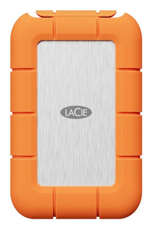 LaCie STND4000400 Externes Solid State Drive Thunderbolt-Technologie 4 TB USB Typ-C USB4 Gen 3x2 Orange, Edelstahl