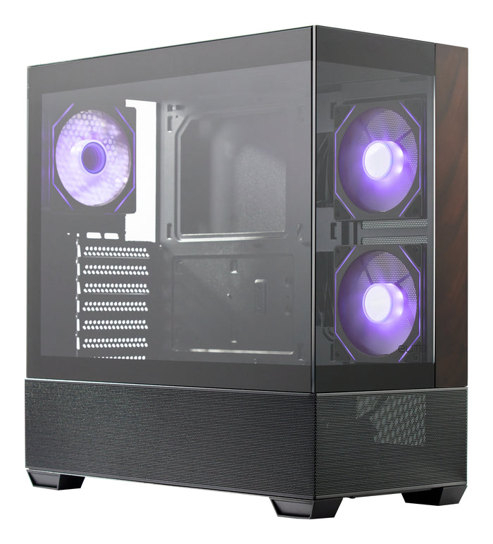 Cooler Master Elite 690 Wood Midi Tower Schwarz