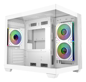 Cooler Master Elite 481 Wood Mini Tower Weiß