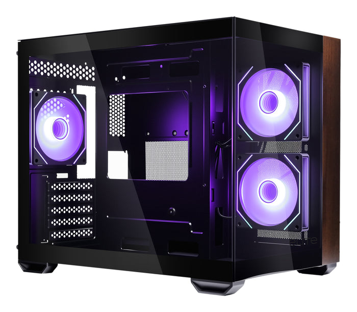 Cooler Master Elite 481 Wood Mini Tower Schwarz