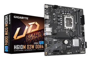 GIGABYTE H610M D3W DDR4 Mainboard - Unterstützt 14. Gen. Intel Core CPUs, 5+1+1 Phasen VRM, bis zu 3200 MHz DDR4, 1xPCIe