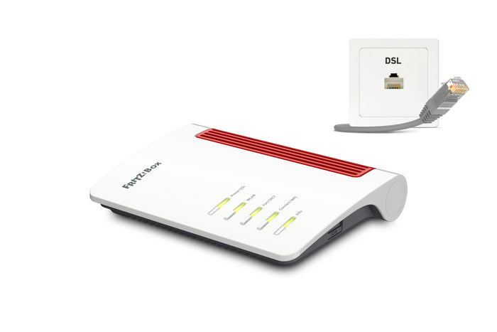 Box FRITZ! 7530 AX WLAN-Router Gigabit Ethernet Dual-Band (2,4 GHz/5 GHz) Grau, Rot, Weiß