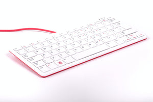Raspberry Pi SC0168 Tastatur Büro USB QWERTZ Deutsch Rot, Weiß