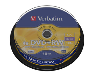 Verbatim DVD+RW Matt Silver 4,7 GB 10 Stück(e)