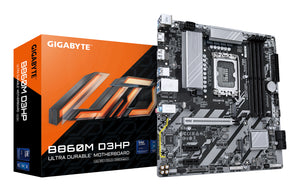 GIGABYTE B860M D3HP Mainboard - Intel Core Ultra CPUs, 4+1+2+1 Phasen VRM, bis zu 9066MHz DDR5, 2xPCIe 4.0 M.2, GbE LAN,