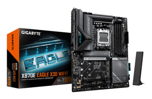 GIGABYTE X870E EAGLE X3D WIFI7 Mainboard – Unterstützt AMD Ryzen 9000 CPUs, digitales 14+2+2-Phasen-VRM, bis zu 9000 Hz 