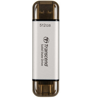 Transcend ESD310 512 GB USB Typ-A auf USB Typ-C 3.2 Gen 2 (3.1 Gen 2) Silber
