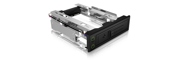 ICY BOX IB-166SSK-B, Wechselrahmen, 1x 3,5" SATA I/II/III oder SAS II HDD zu 1x SATA Host, EasySwap trägerlos, Stahl + P