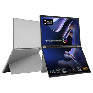 ASUS ZenScreen Duo OLED MQ149CD Computerbildschirm 35,6 cm (14") 1920 x 1200 Pixel WUXGA Silber
