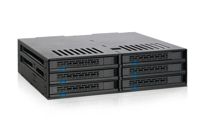 Icy Dock MB326SP-B Disk-Array 0 TB Rack (1U) Schwarz