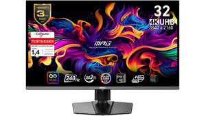 MSI MPG 321URXDE QD-OLED - OLED monitor - gaming - 31.5" - 3820 x 2160 4K @ 240 Hz - 1000 cd/m² - 1500000:1 - DisplayHDR