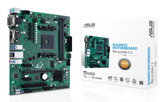 ASUS PRO A520M-C II/CSM AMD A520 Sockel AM4 micro ATX