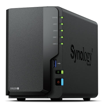 Synology DiskStation DS225+ 2 Bay NAS Desktop Intel® Celeron® J4125 2 GB DDR4 Synology DSM Schwarz