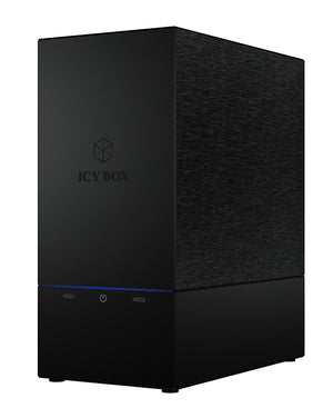 ICY BOX IB-RD3621U3, RAID-System für 2x 3,5" SATA III HDD zu USB 3.2 Gen 1 Host, RAID 0, 1, Large, Single, schwarz