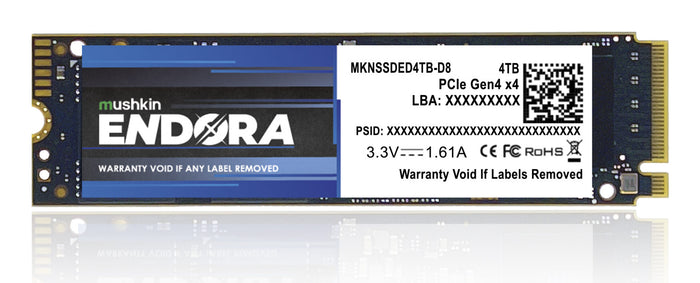 Mushkin MKNSSDED4TB-D8 Internes Solid State Drive 4 TB M.2 PCI Express 4.0 NVMe 3D NAND