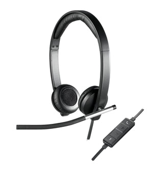 Logitech H650E Kopfhörer Kabelgebunden Kopfband Büro/Callcenter USB Typ-A Schwarz, Silber