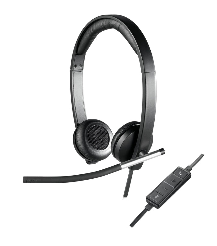Logitech H650E Kopfhörer Kabelgebunden Kopfband Büro/Callcenter USB Typ-A Schwarz, Silber