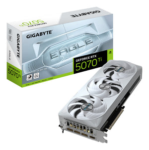GIGABYTE GeForce RTX 5070 Ti EAGLE OC ICE SFF 16G Grafikkarte - 16GB GDDR7, 256 Bit, PCI-E 5.0, 2542 MHz Core Clock, 3 x