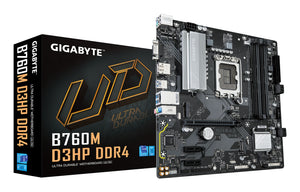 GIGABYTE B760M D3HP DDR4 Motherboard - Unterstützt Intel Core 14. Generation CPUs, 4+1+1 Phasen Digital VRM, bis zu 5333