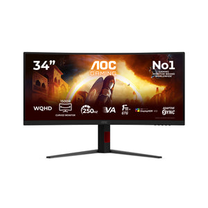 AOC G4 CU34G4ZCA Computerbildschirm 86,4 cm (34") 3440 x 1440 Pixel Wide Quad HD Schwarz, Rot