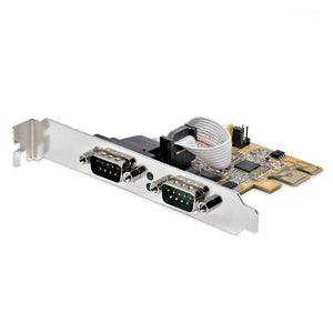 StarTech.com 2 Port PCI Express Serielle Schnittstellenkarte, PCIe auf RS232 (DB9), PC Serielle Karte/Erweiterungskarte,