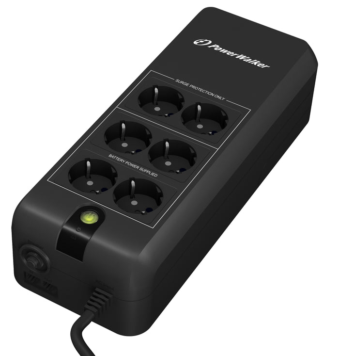 PowerWalker VFD 600 APFC Unterbrechungsfreie Stromversorgung (USV) Standby (Offline) 0,6 kVA 300 W 6 AC-Ausgänge