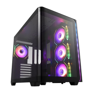 FSP M580-BA Gehäuse Midi Tower mITX, mATX Schwarz ARGB