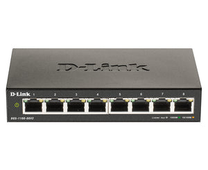 D-Link DGS-1100-08V2 Managed L2 Gigabit Ethernet (10/100/1000) Schwarz
