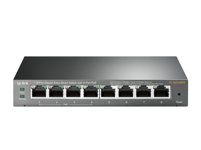 TP-Link 8-Port Gigabit Easy Smart Switch mit 4-Port PoE+