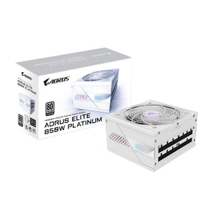 GIGABYTE AORUS ELITE P850W ICE Netzteil - PCIe 5.0, 80 PLUS Platinum, Vollmodulares Design, 120mm Lüfter, ATX 3.0-kompat