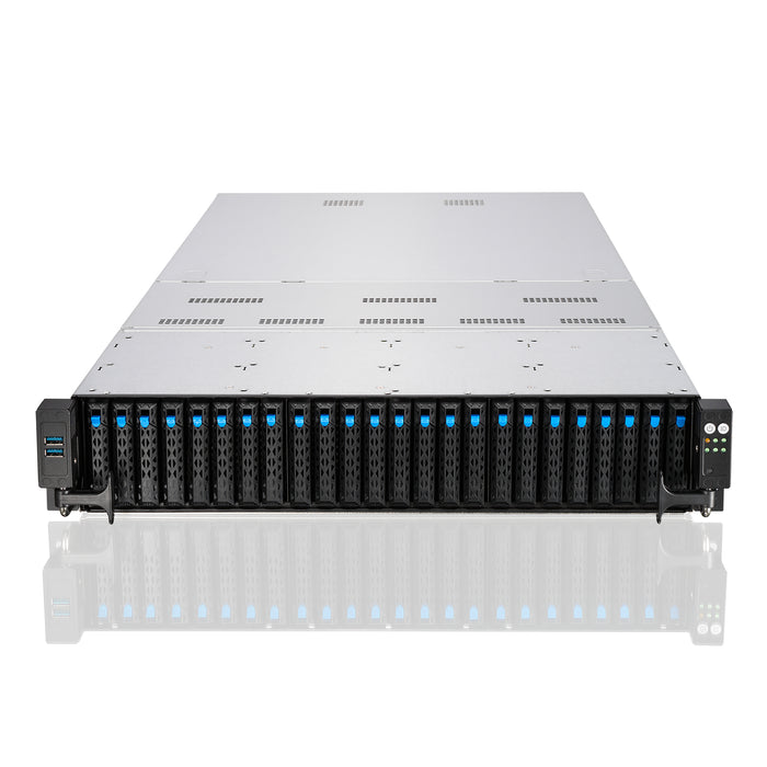 ASUS RS720-E11-RS24U Intel C741 Rack (2U) Schwarz, Silber