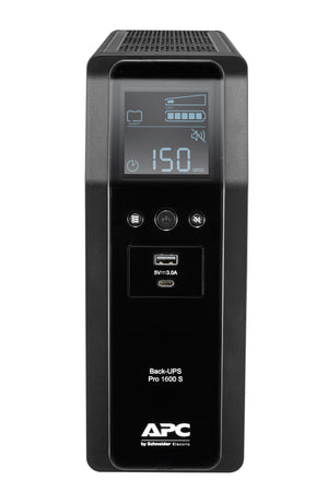 APC Back-UPS Pro 1600S, 1600VA, 230V, Sinuswelle, AVR, LCD, 8 IEC Ausgägnge