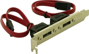 DeLOCK Slotbracket 2x internal SATA > 2x eSATA external SATA-Kabel 2 x SATA 7-pin