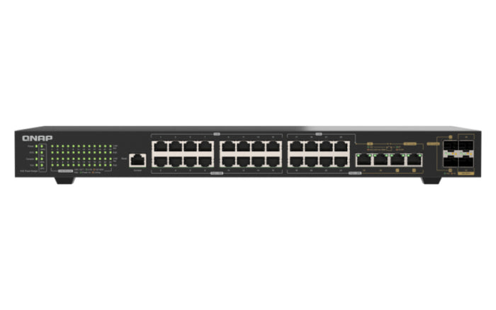 QNAP QSW-M2130P-2C2S26T Netzwerk-Switch Managed L2 2.5G Ethernet (100/1000/2500) Power over Ethernet (PoE) 1U Schwarz