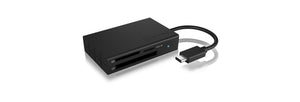 ICY BOX IB-CR401-C3, Type-C® USB 3.2 Gen 1 Kartenleser (CF, SD 4.0, micro SD 4.0), UHS-II, mit USB 3.2 Gen 1 Type-C® Hos