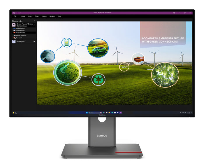 Lenovo ThinkVision P27Q-40 - LED monitor - 27" - 2560 x 1440 QHD @ 120 Hz - IPS - 350 cd/m² - 1500:1 - HDR10 - 4 ms - HD