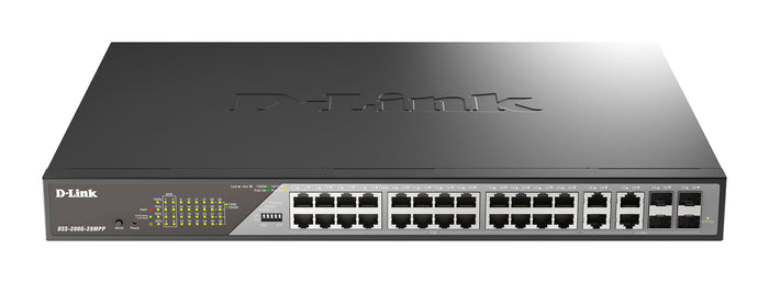 D-Link DSS-200G-28MPP Netzwerk-Switch Managed L2 Gigabit Ethernet (10/100/1000) Power over Ethernet (PoE) 1U Grau