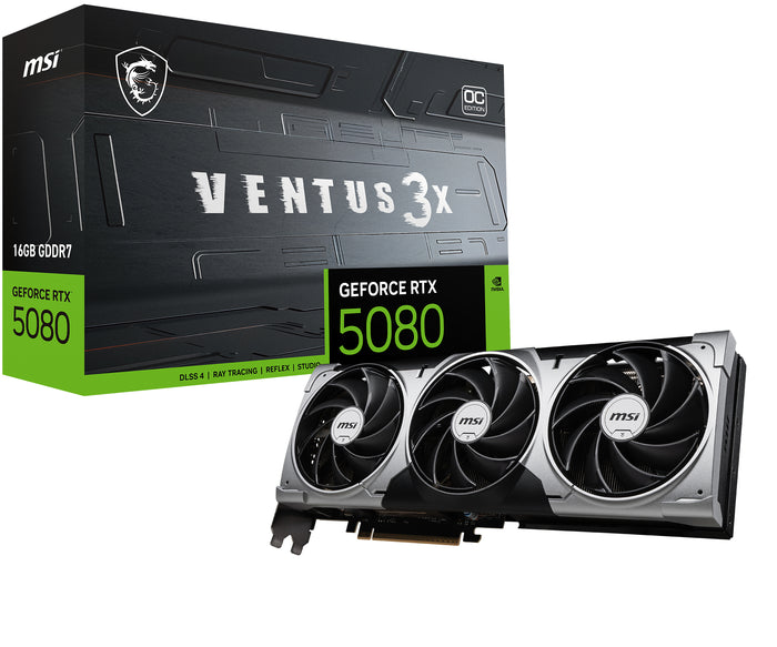 RTX 5080 16GB MSI Ventus 3X OC 16GB GDDR7 3 Fan