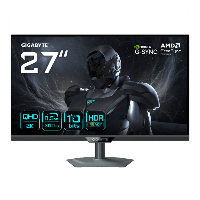 GIGABYTE G27Q20 27” QHD Gaming-Monitor - 2560 x 1440, 200Hz, 0.5ms, G-Sync-kompatibel, FreeSync Premium, HDR10, HDMI 2.0